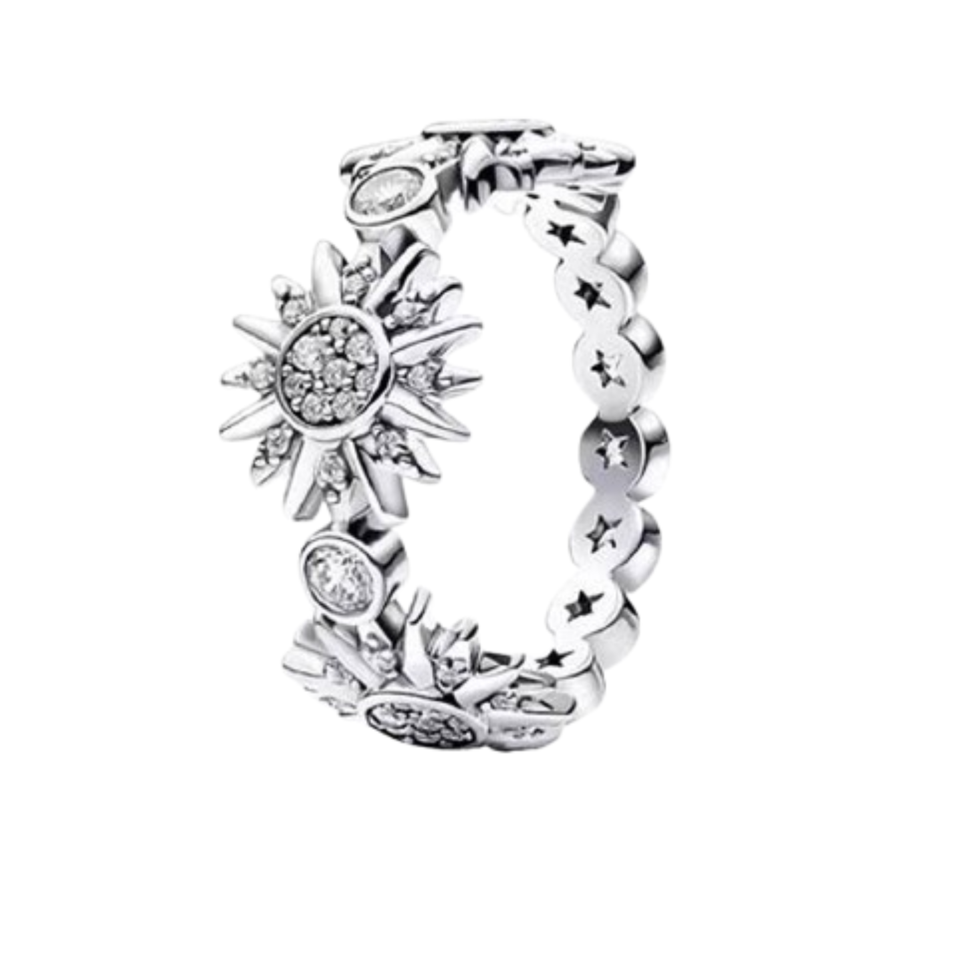 Anillo soles plateado