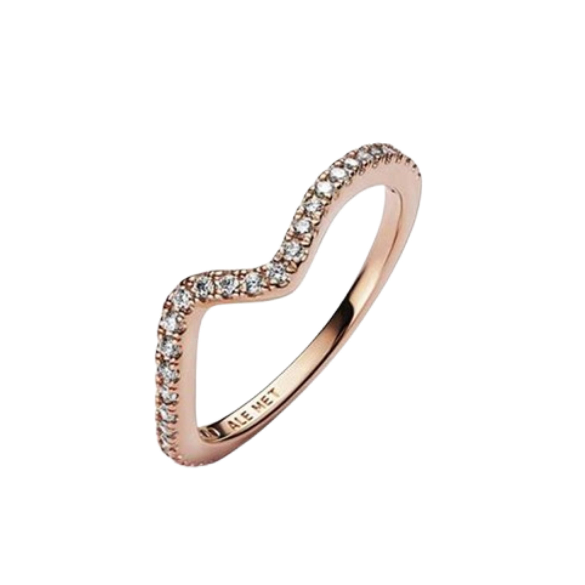 Anillo rosa curvo
