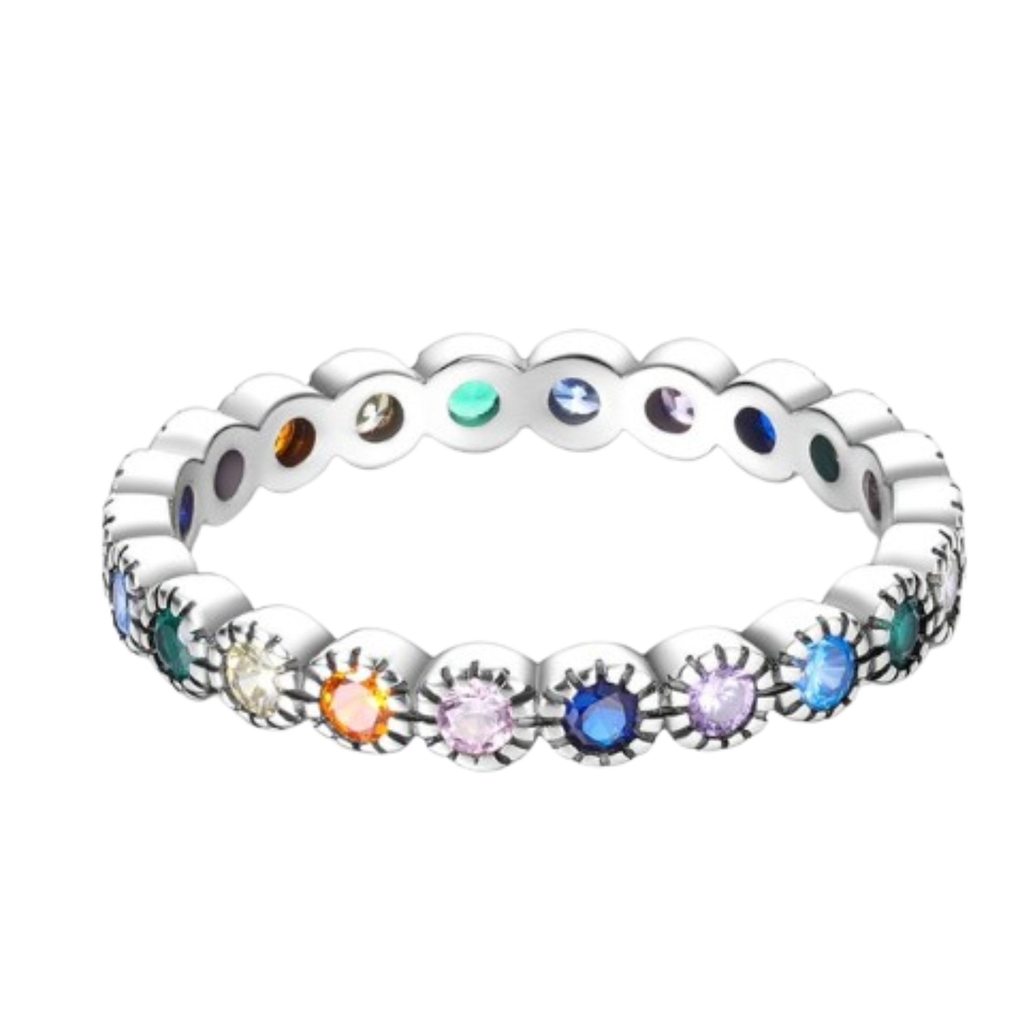 Anillo piedra de color