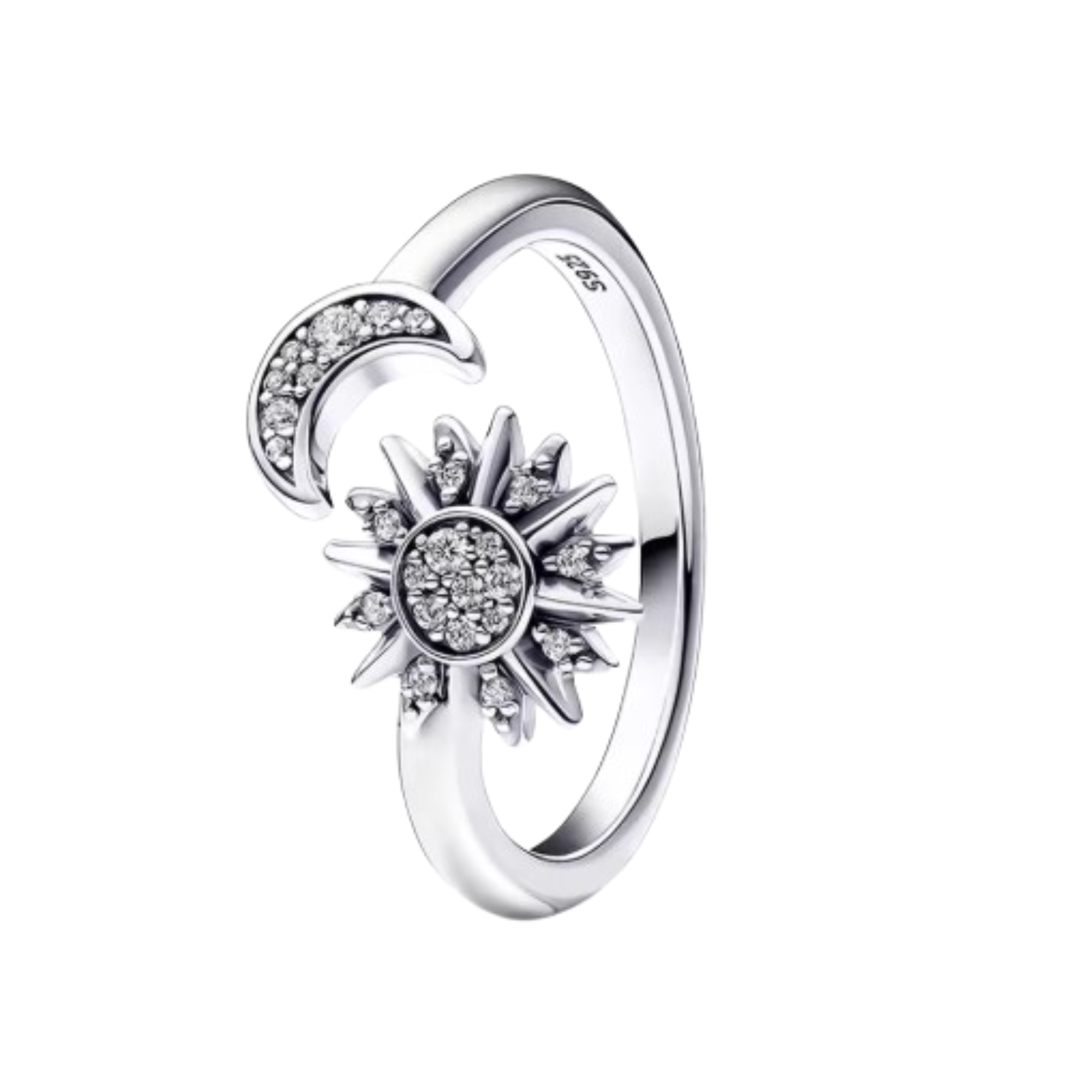 Anillo eclipse plateado