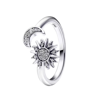 Anillo eclipse plateado