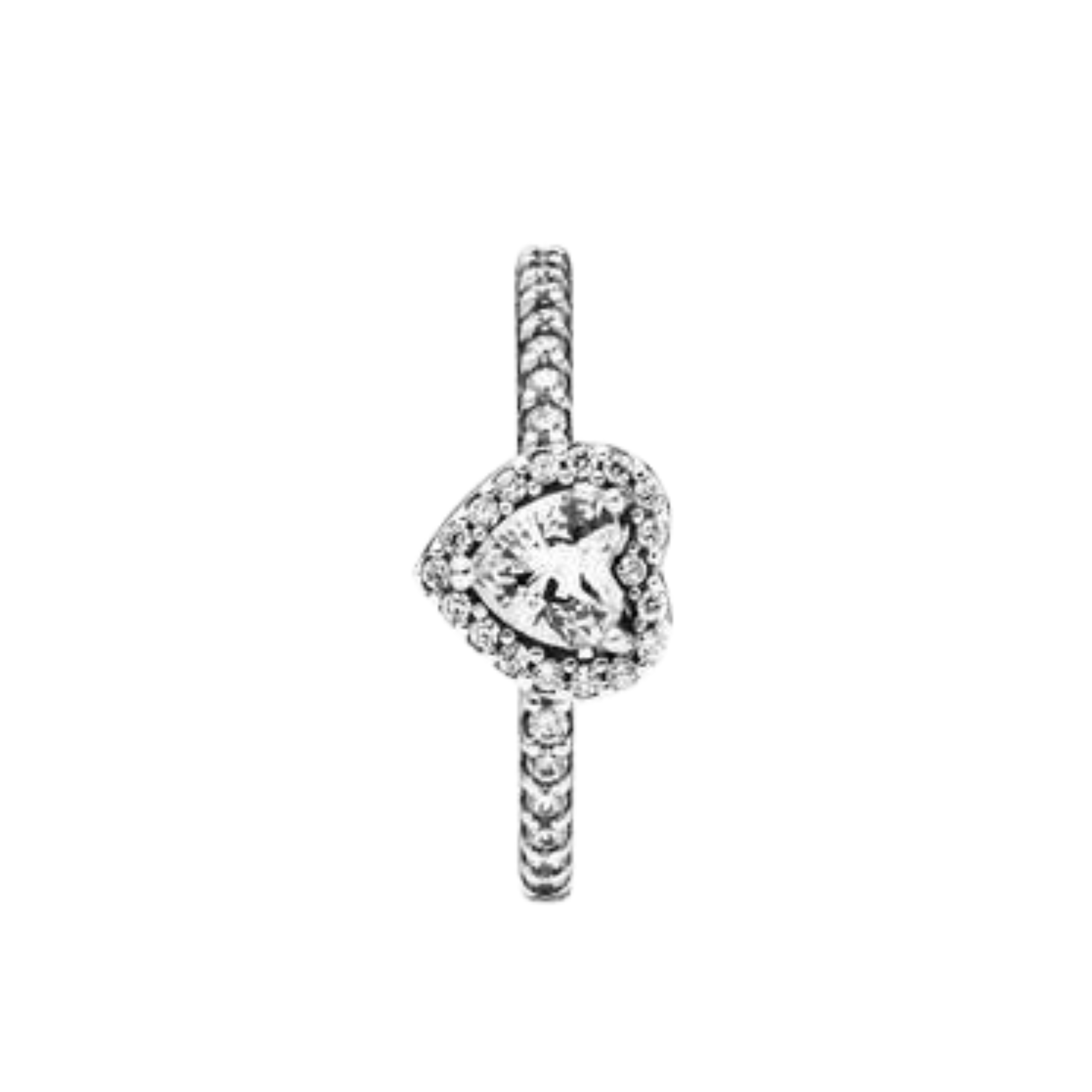 Anillo corazon plata piedra plata
