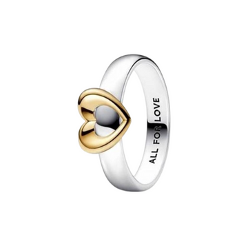Anillo corazon dorado
