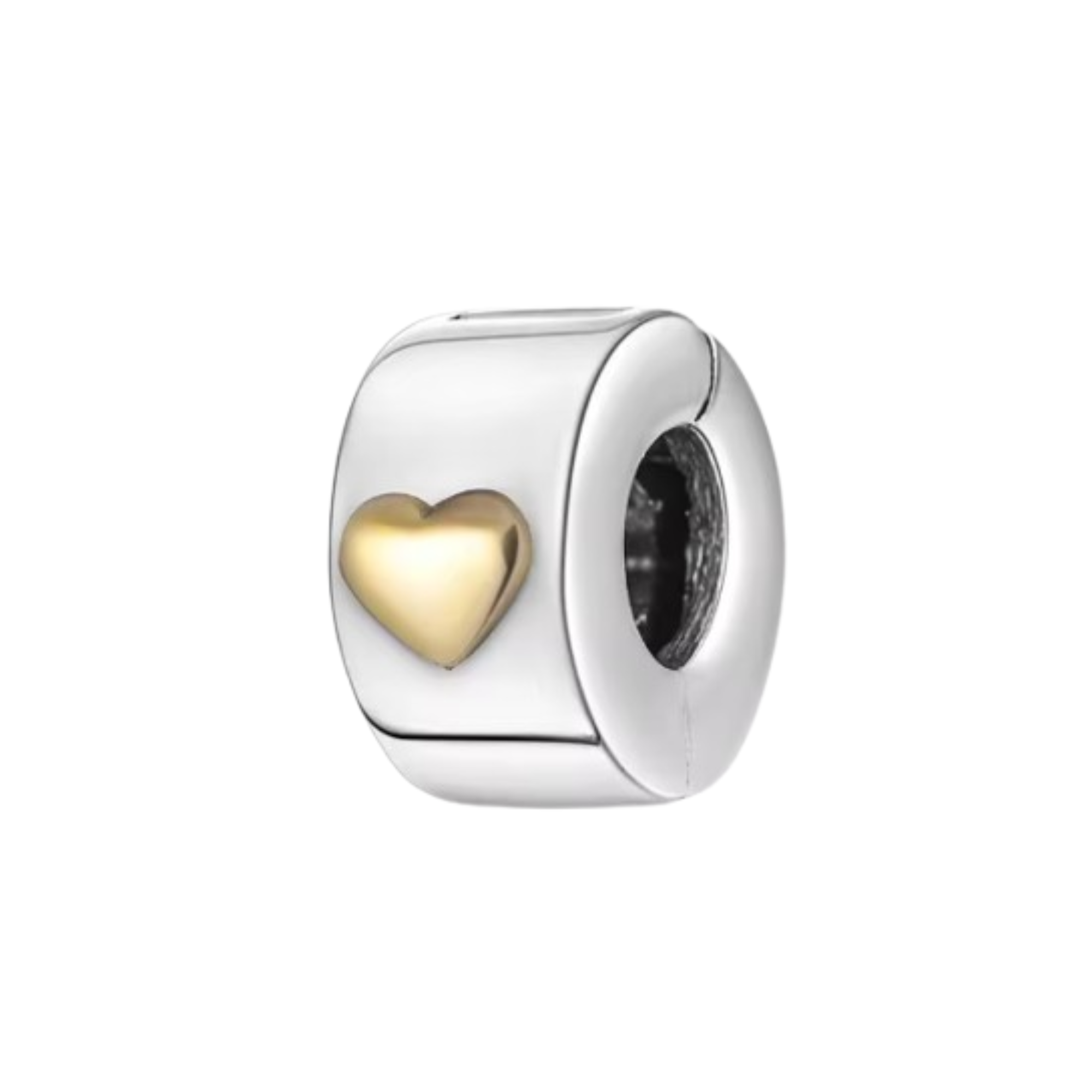 Charm Clips corazon dorado