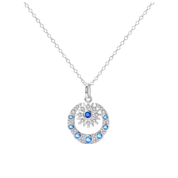 Collar semi luna piedras