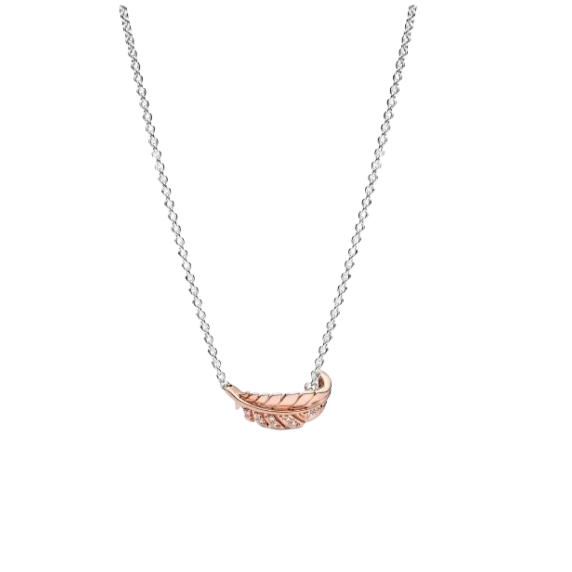 Collar pluma golden rose