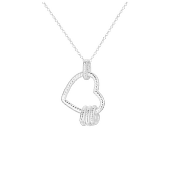 Collar corazon tres argollas