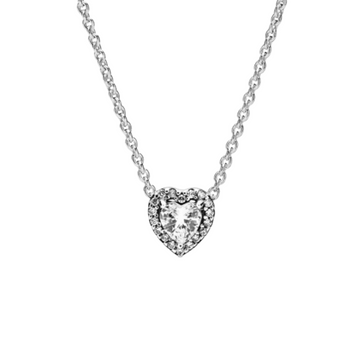 Collar corazon transparente