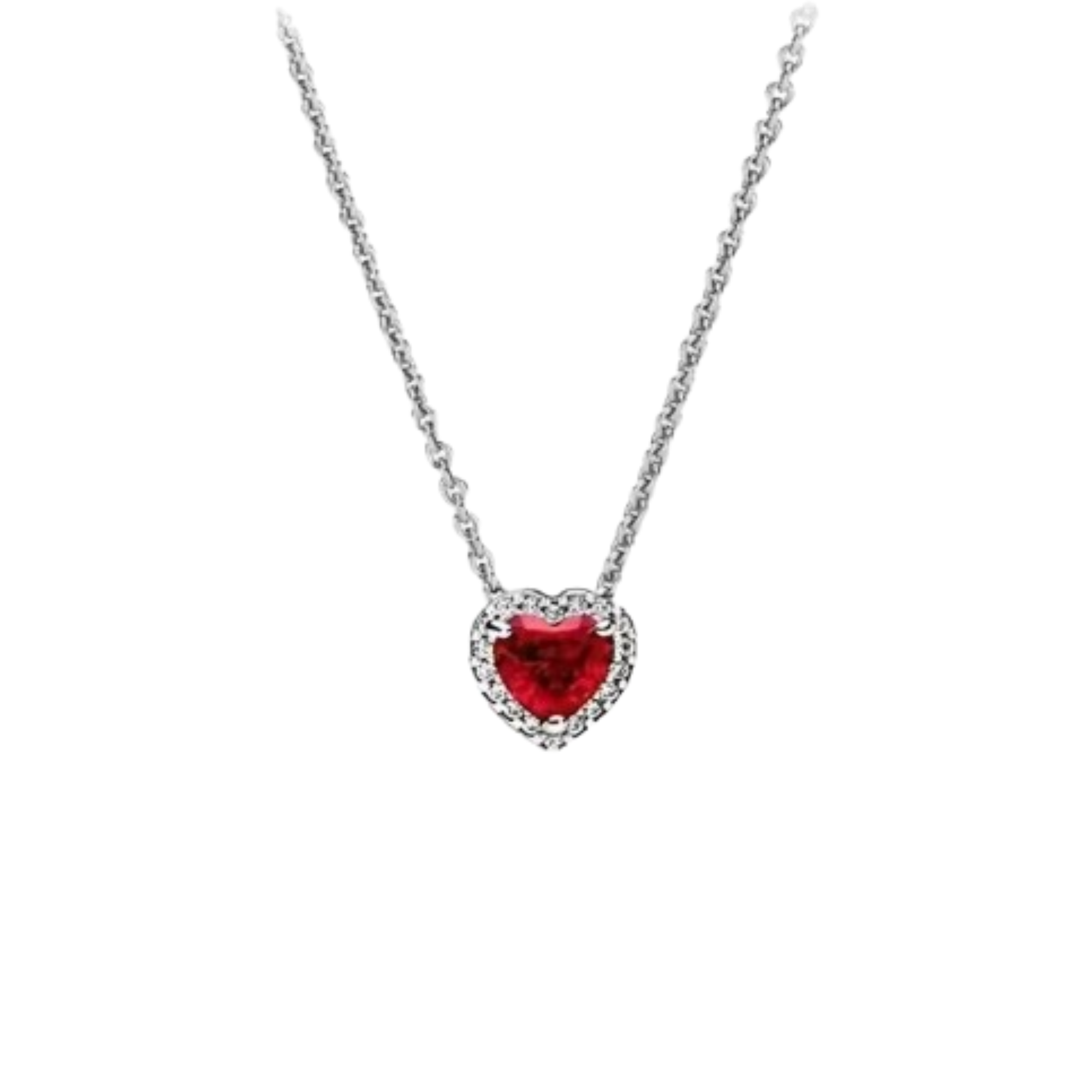 Collar corazon rojo chico