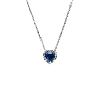 Collar corazon azul