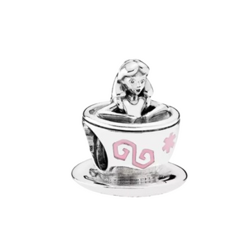 Charm Taza Alicia greca y estrella rosa