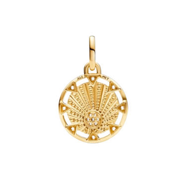 Charm Circulo dorado con piedras