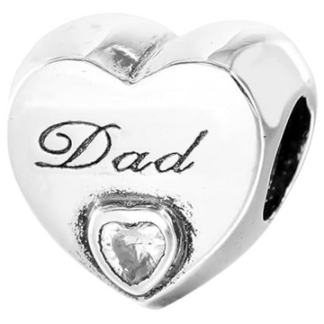 Charm Corazon plata Dad