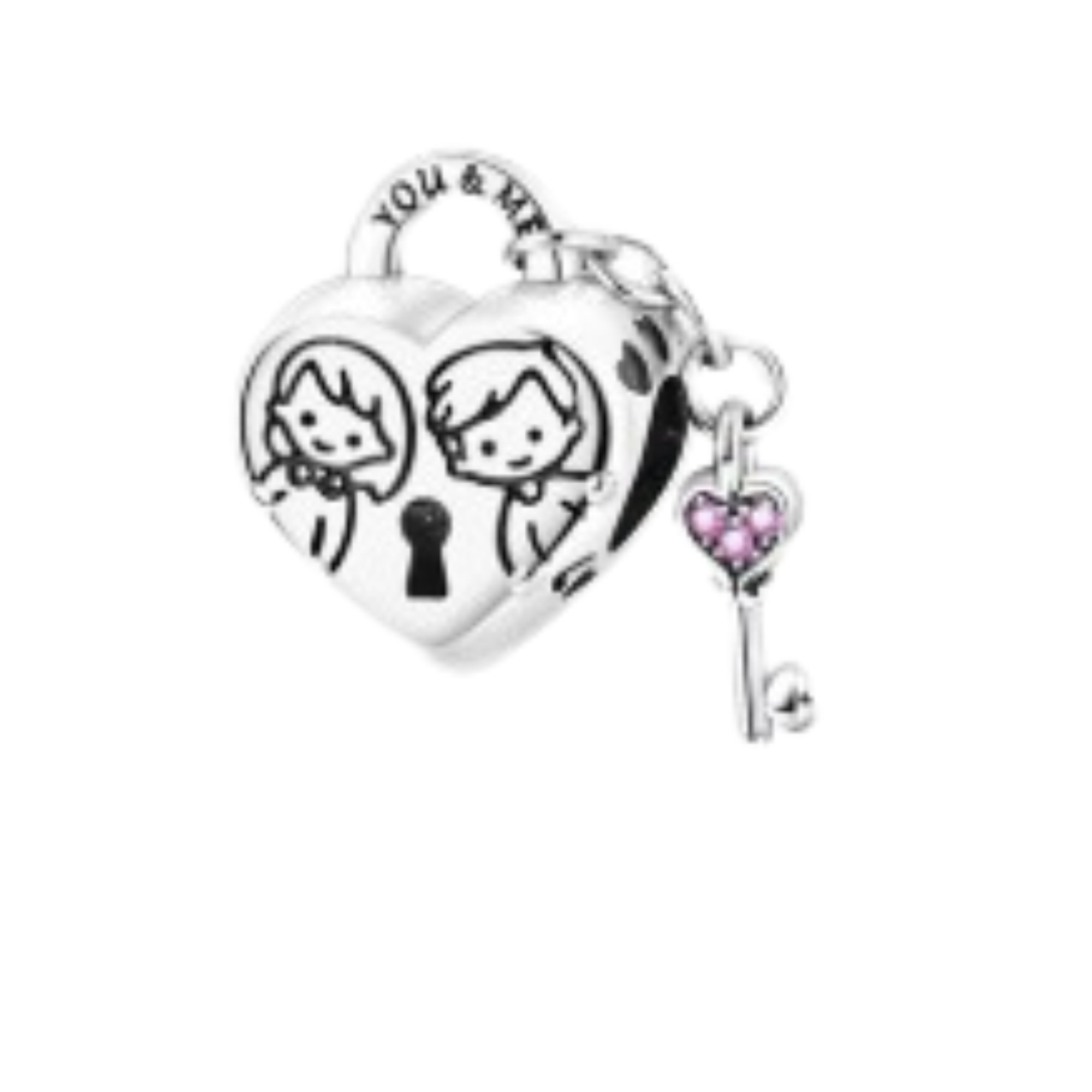 Charm Corazon llave y cerradura mama