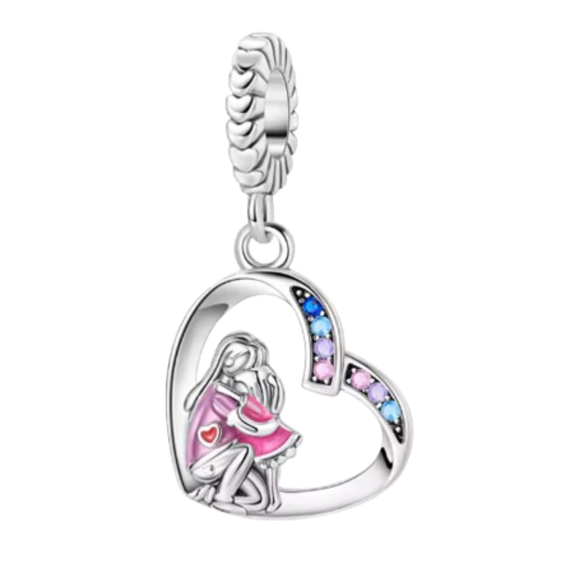 Charm Corazon abrazo mama
