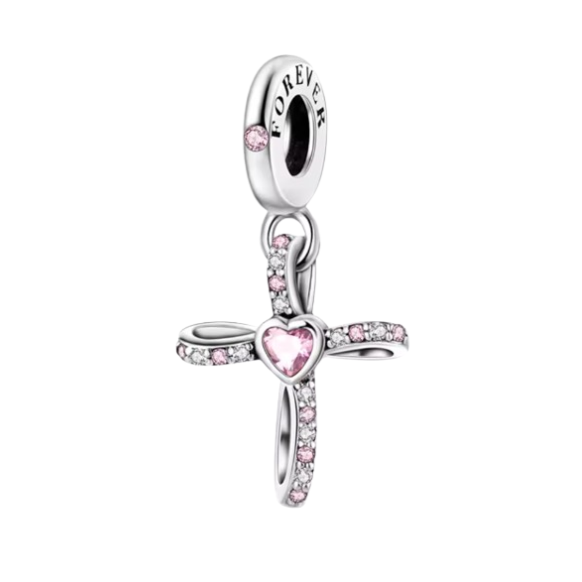 Charm Cruz rosa