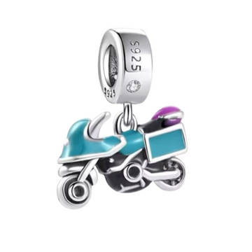 Charm Moto turquesa