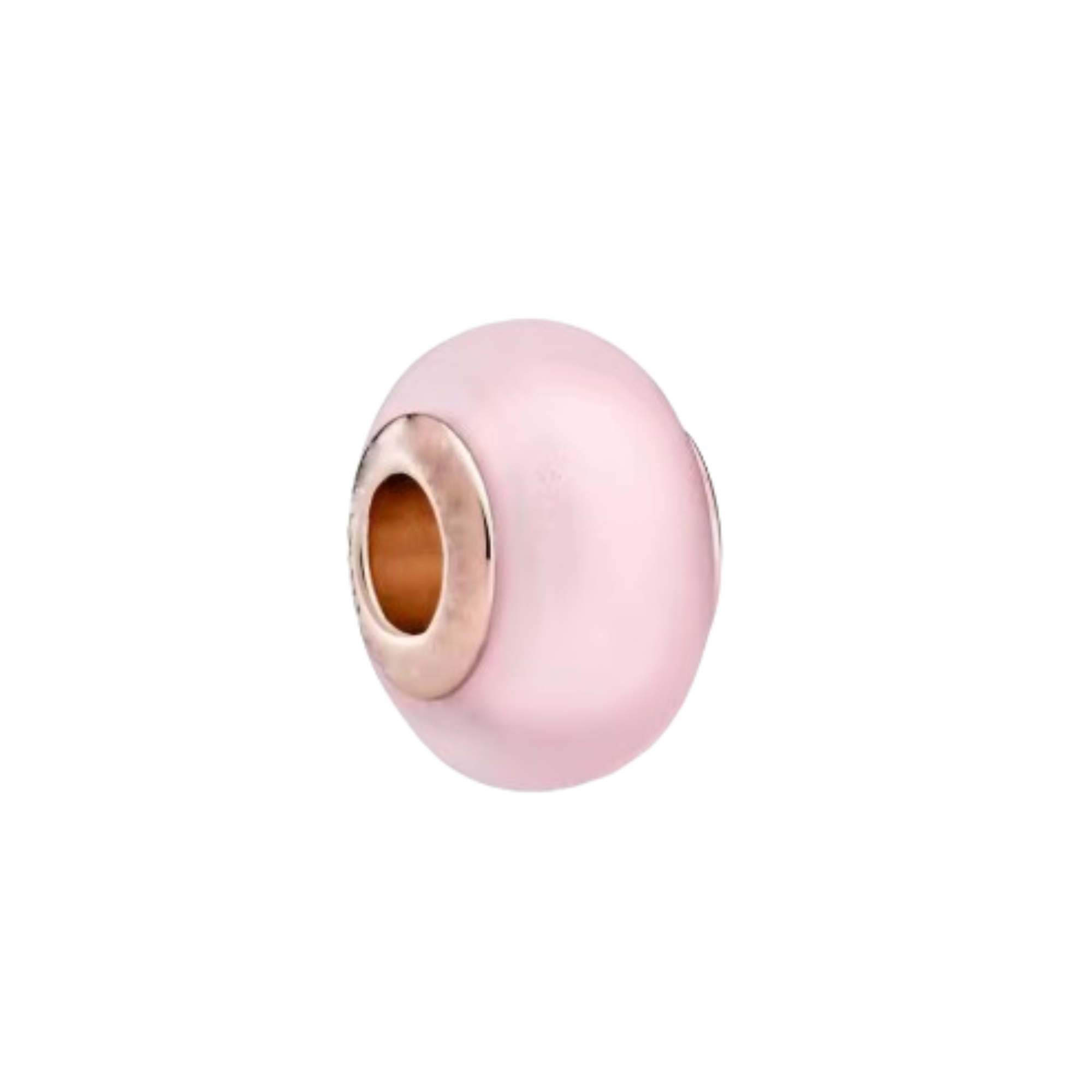 Charm Murano rosa mate