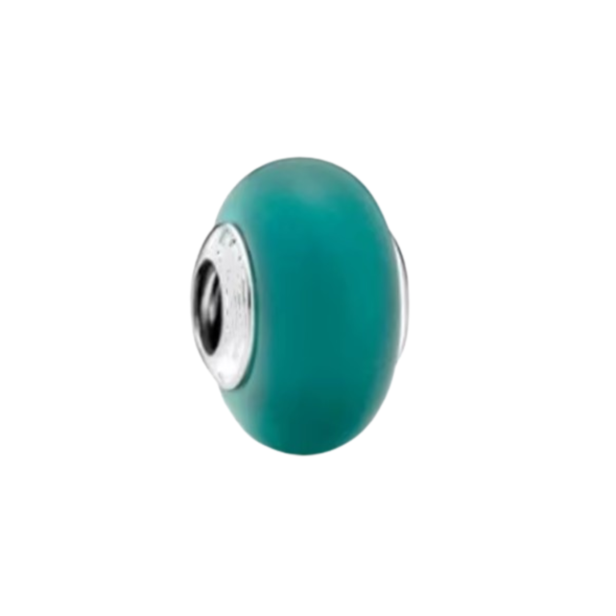 Charm Murano azul agua mate