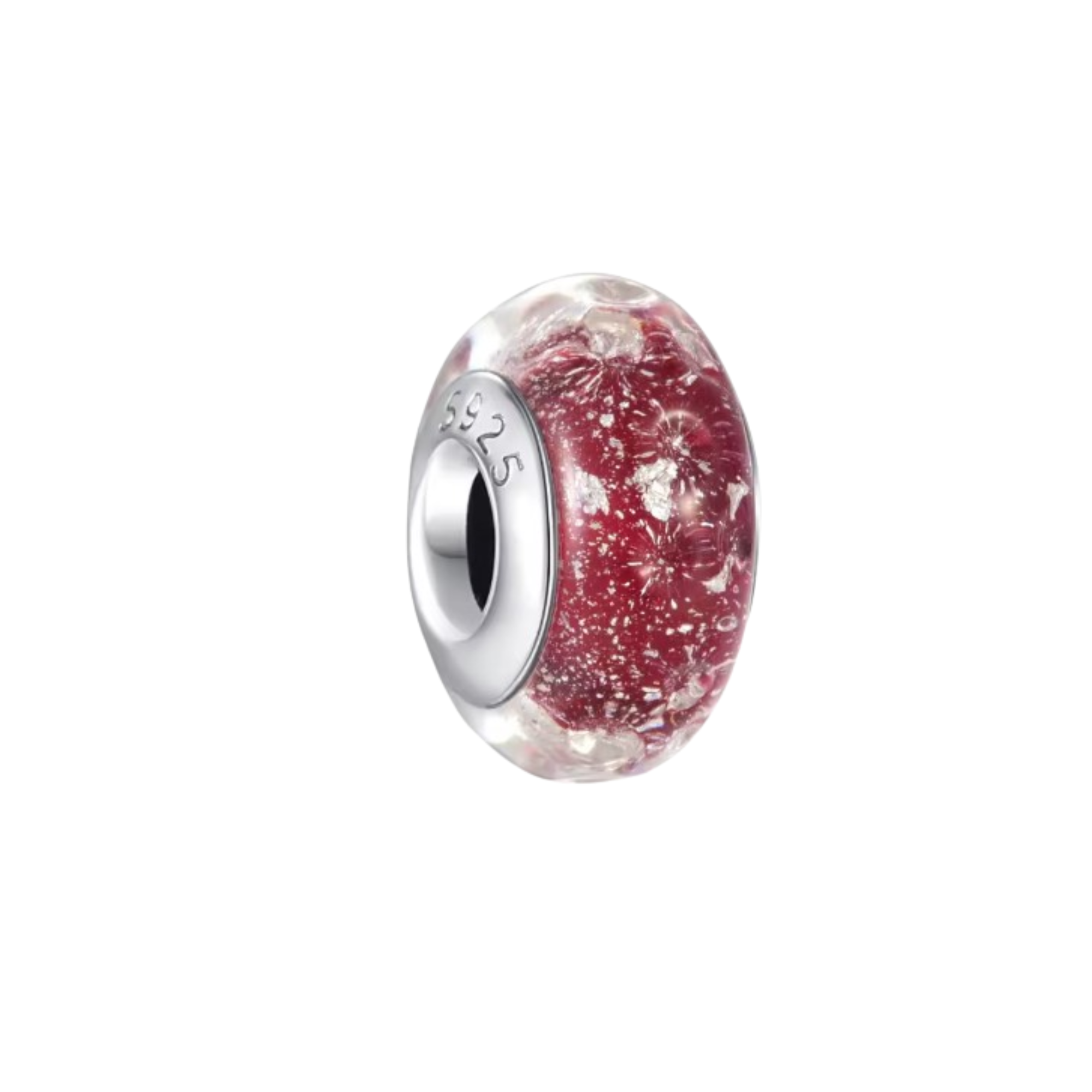 Charm Murano cristal rosa