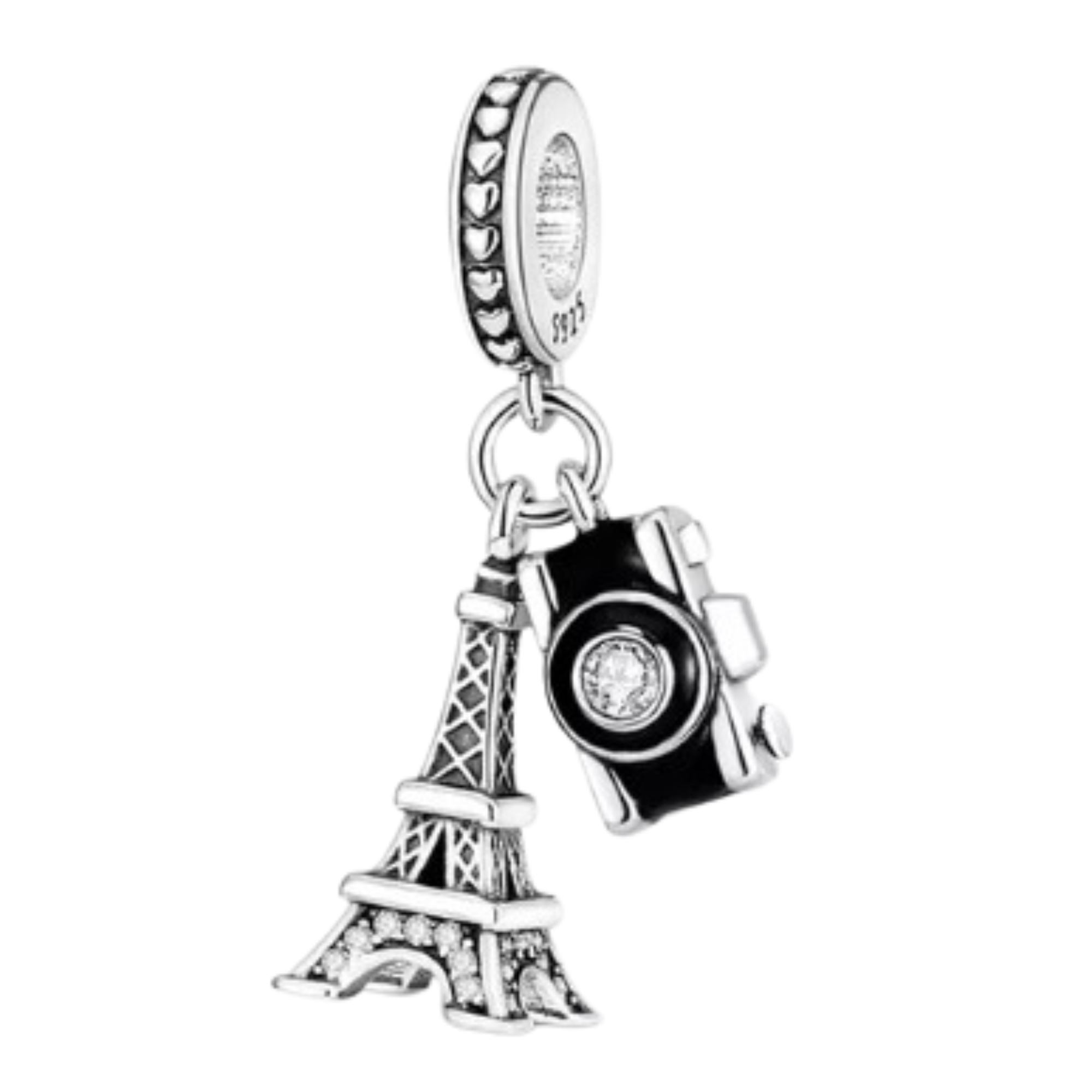 Charm Torre Eiffel y camara negra