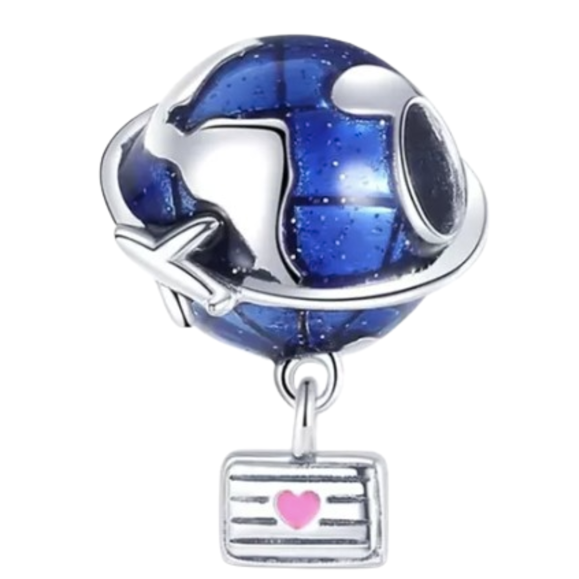 Charm Mundo con carta colgante