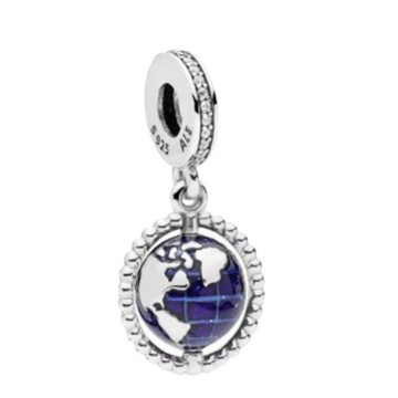 Charm Mundo colgante con aro