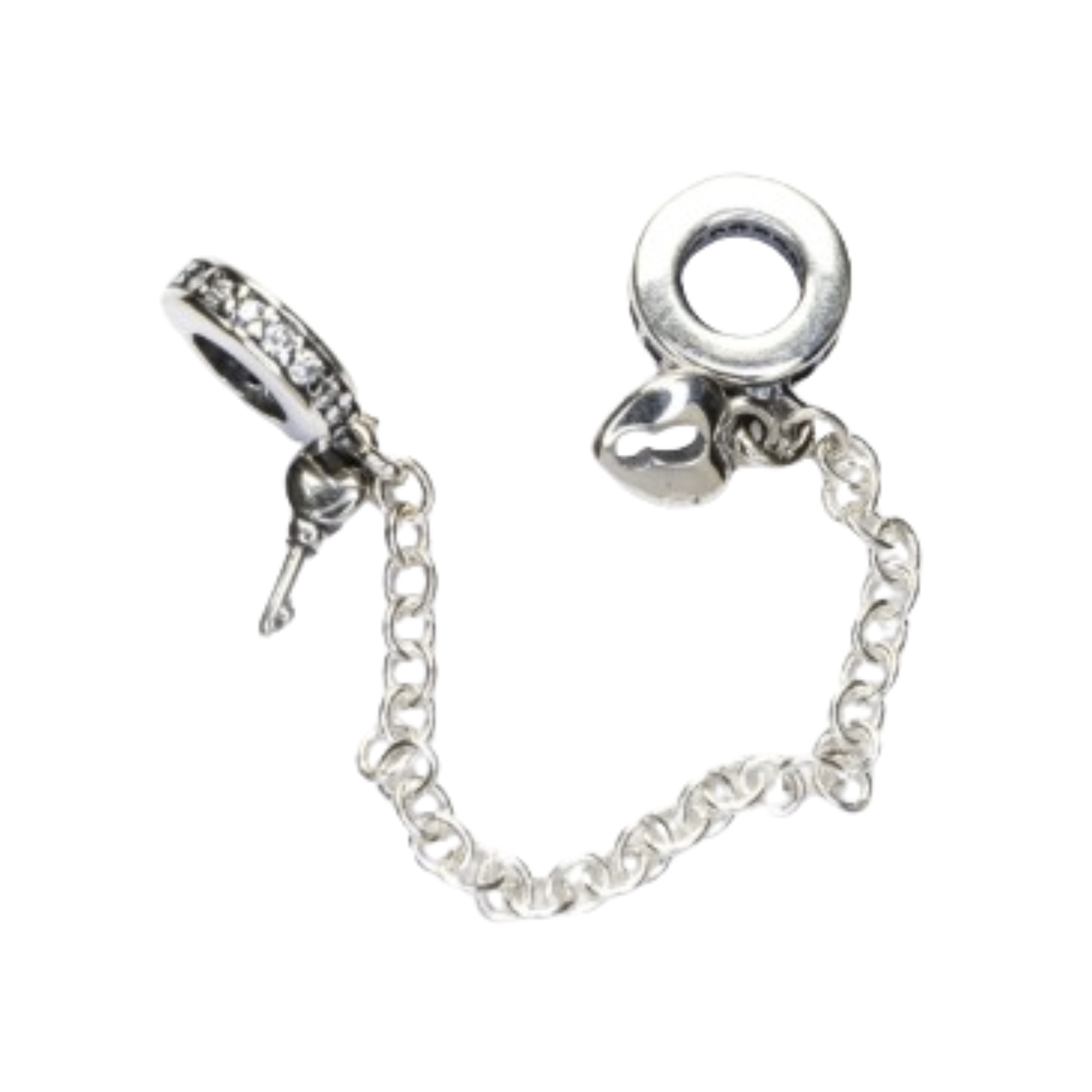 Charm C.S. Candado y llave plata