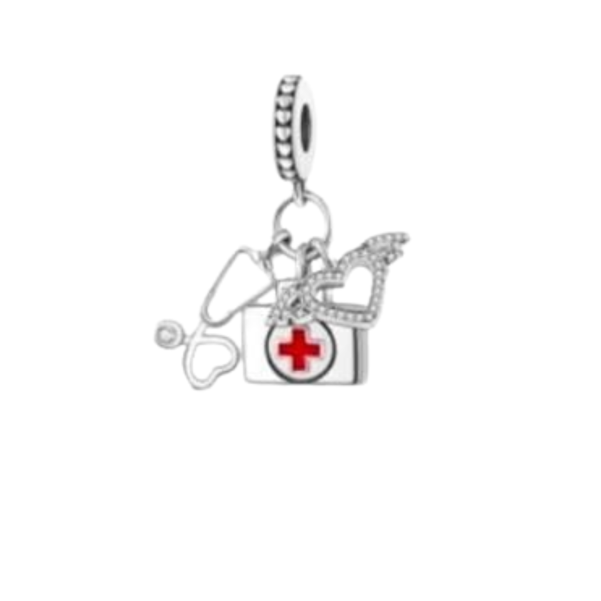 Charm Estetoscopio, maletín y corazón médico