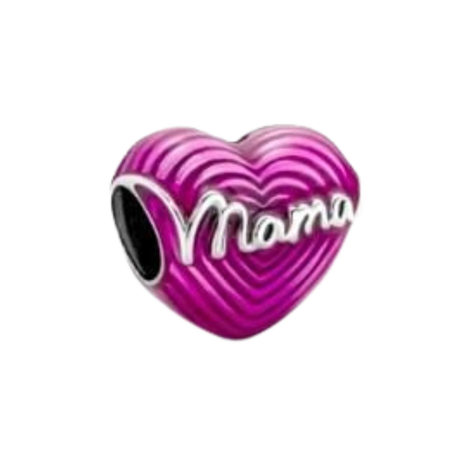 Charm Corazon rosa mamá