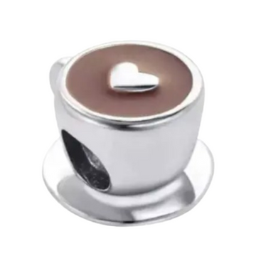Charm Taza de café corazón flotante