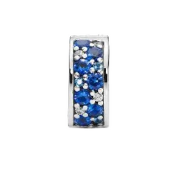 Charm Clip piedras azules