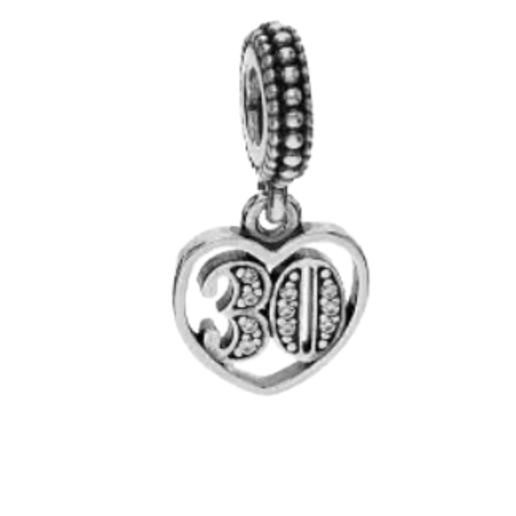 Charm Corazon 30 años colgante