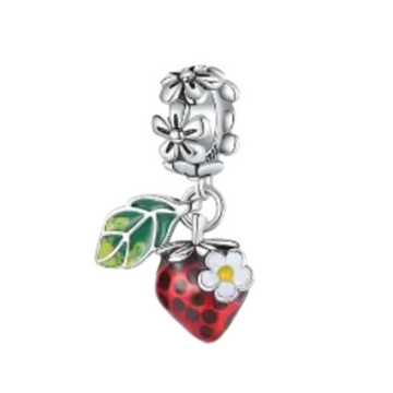 Charm Fresa con flor