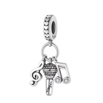 Charm Microfono y notas musicales