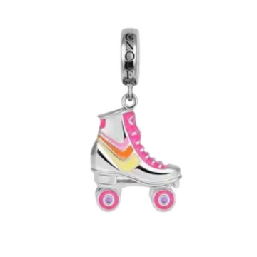 Charm Patines plata con colores