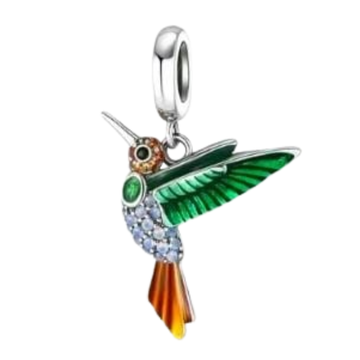 Charm Colibri alas verdes