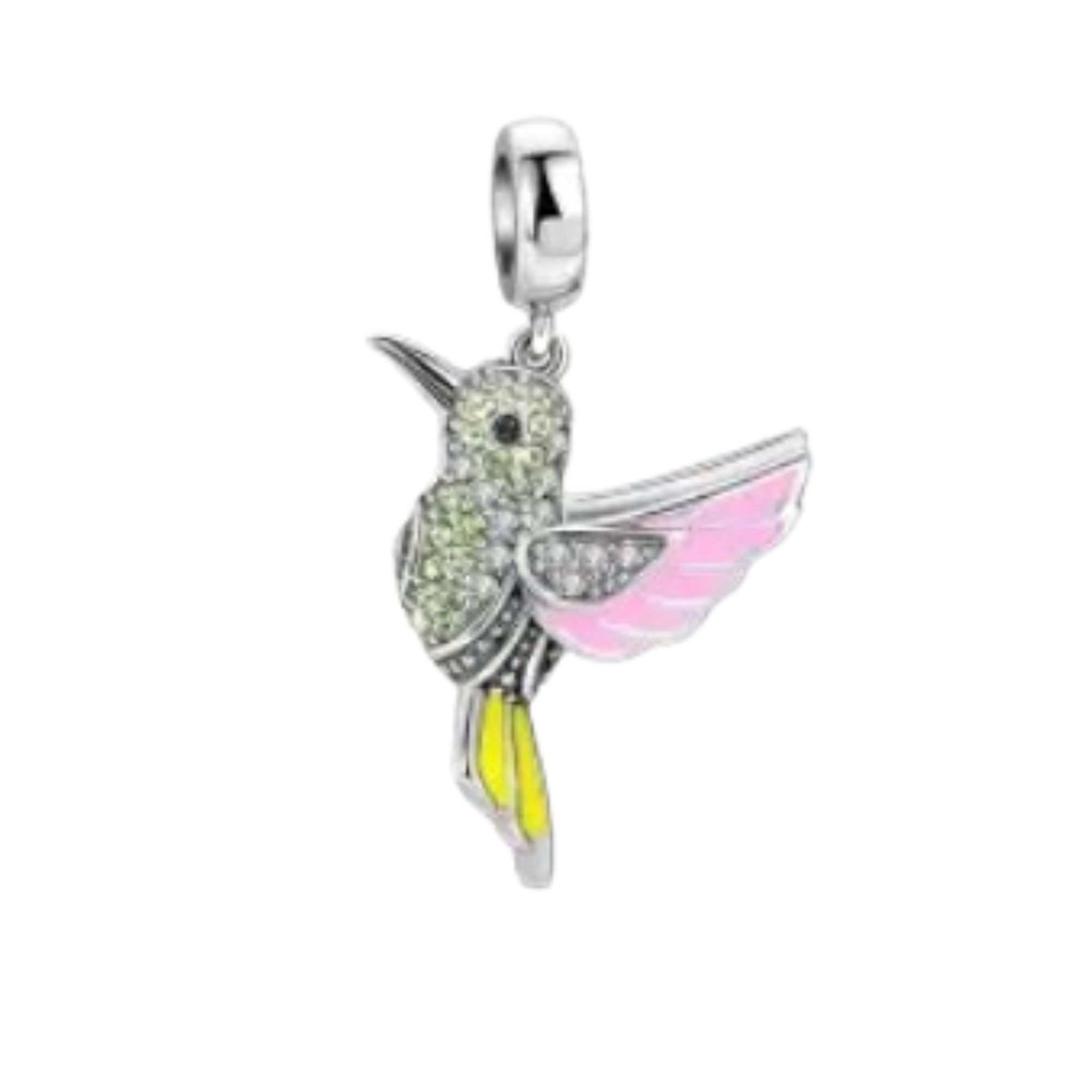 Charm Colibri alas rosas