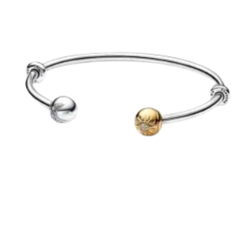 Brazalete Rigido abierto luna y sol