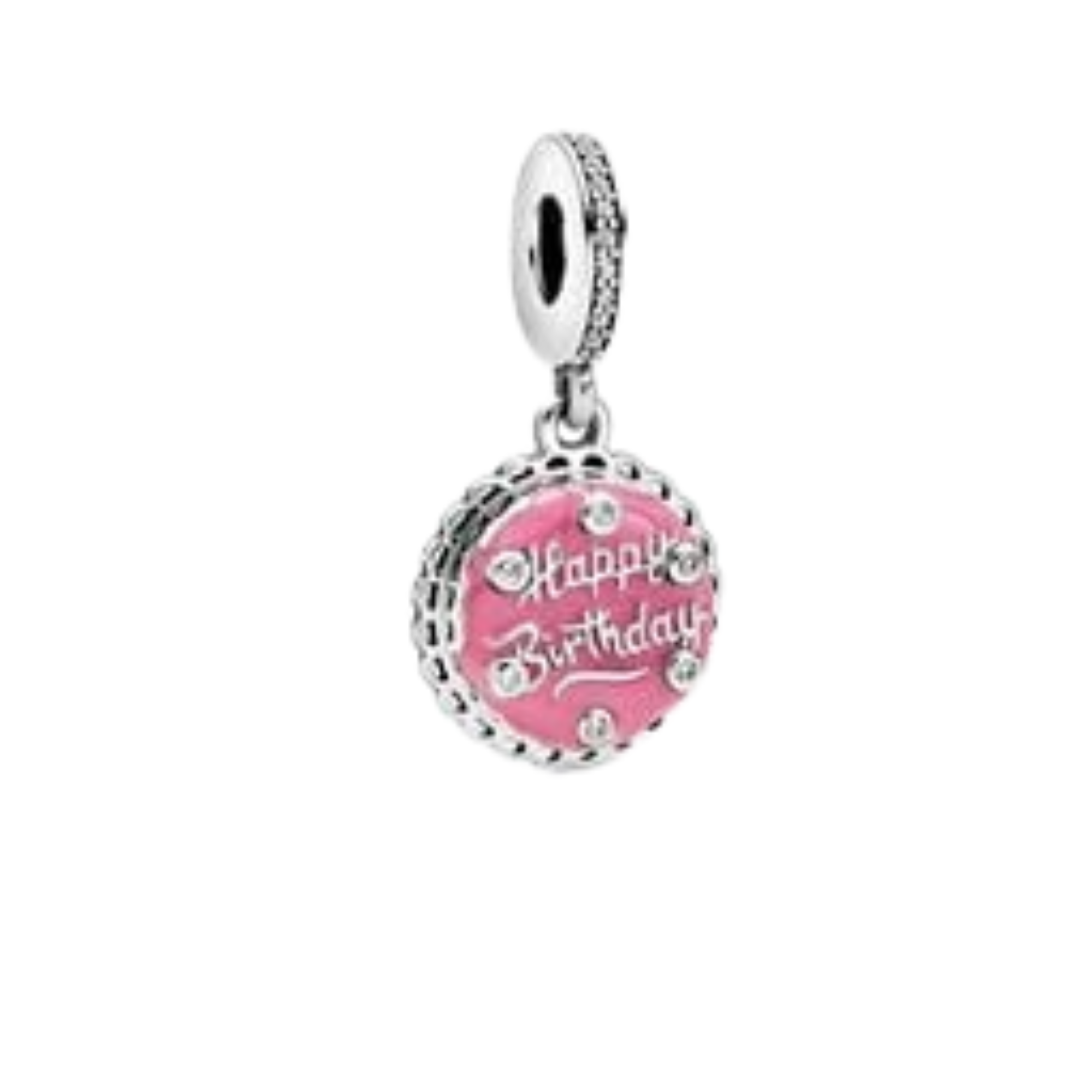 Charm Feliz cumpleaños tarta rosa