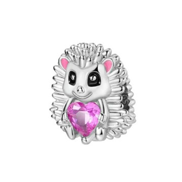 Charm Puerco espin piedra rosa