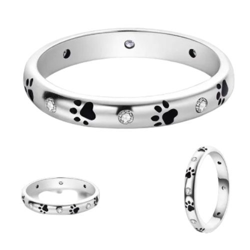 Anillo Huellas De Perrito