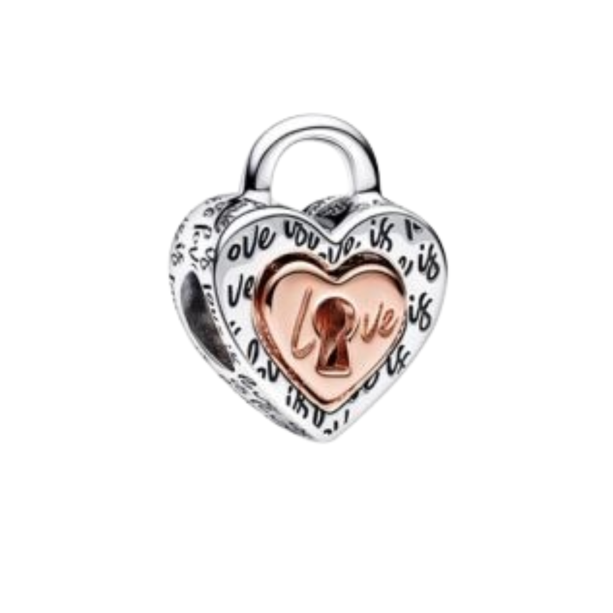 Charm Corazon candado divisible