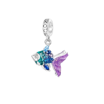 Charm Pescado azul y rosa