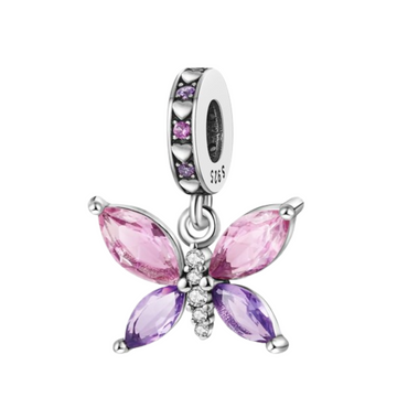 Charm Mariposa rosa