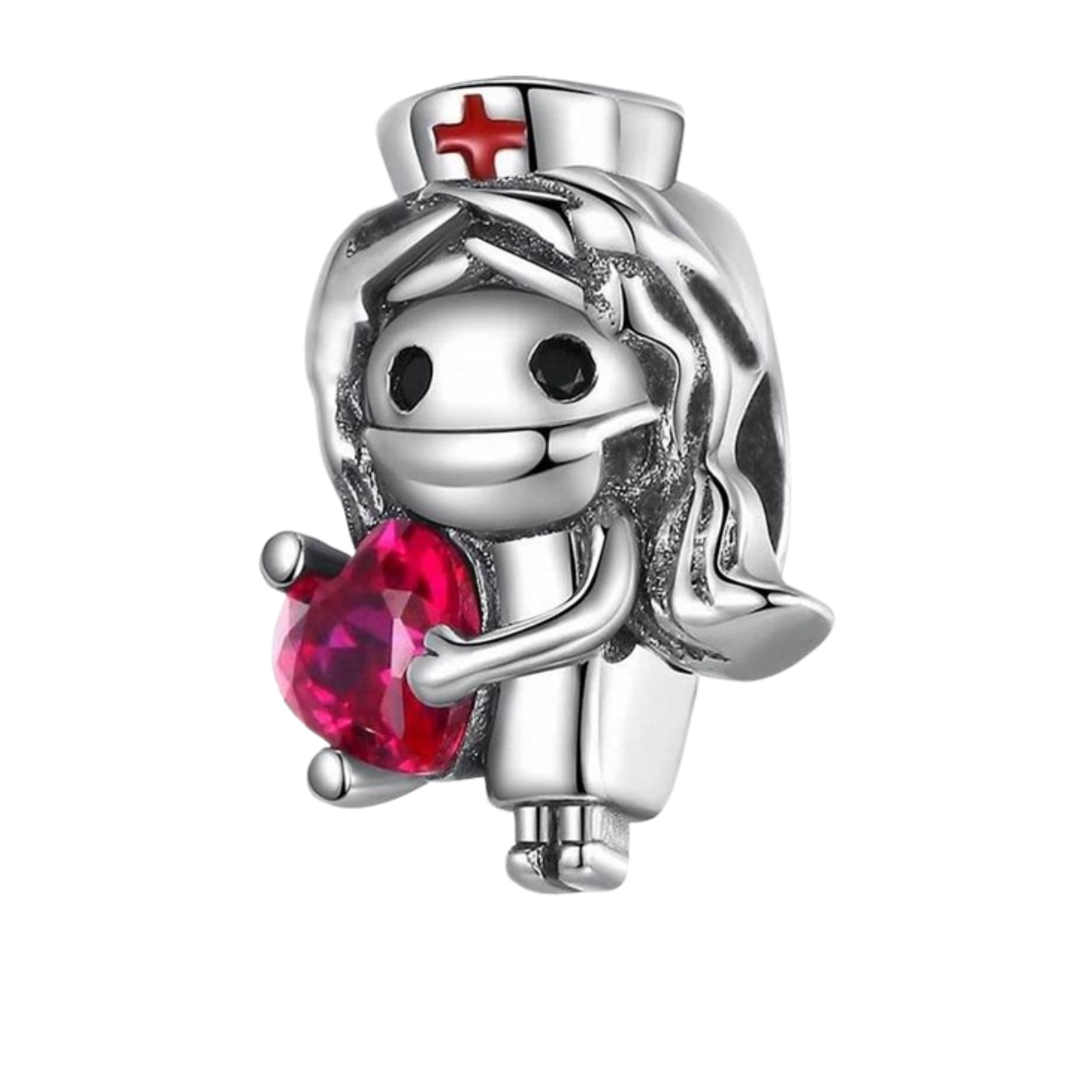 Charm Enfermera corazon rojo