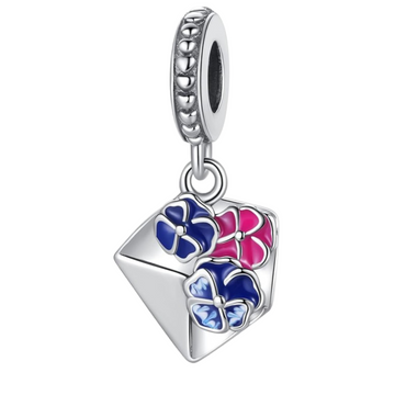 Charm Carta con flores