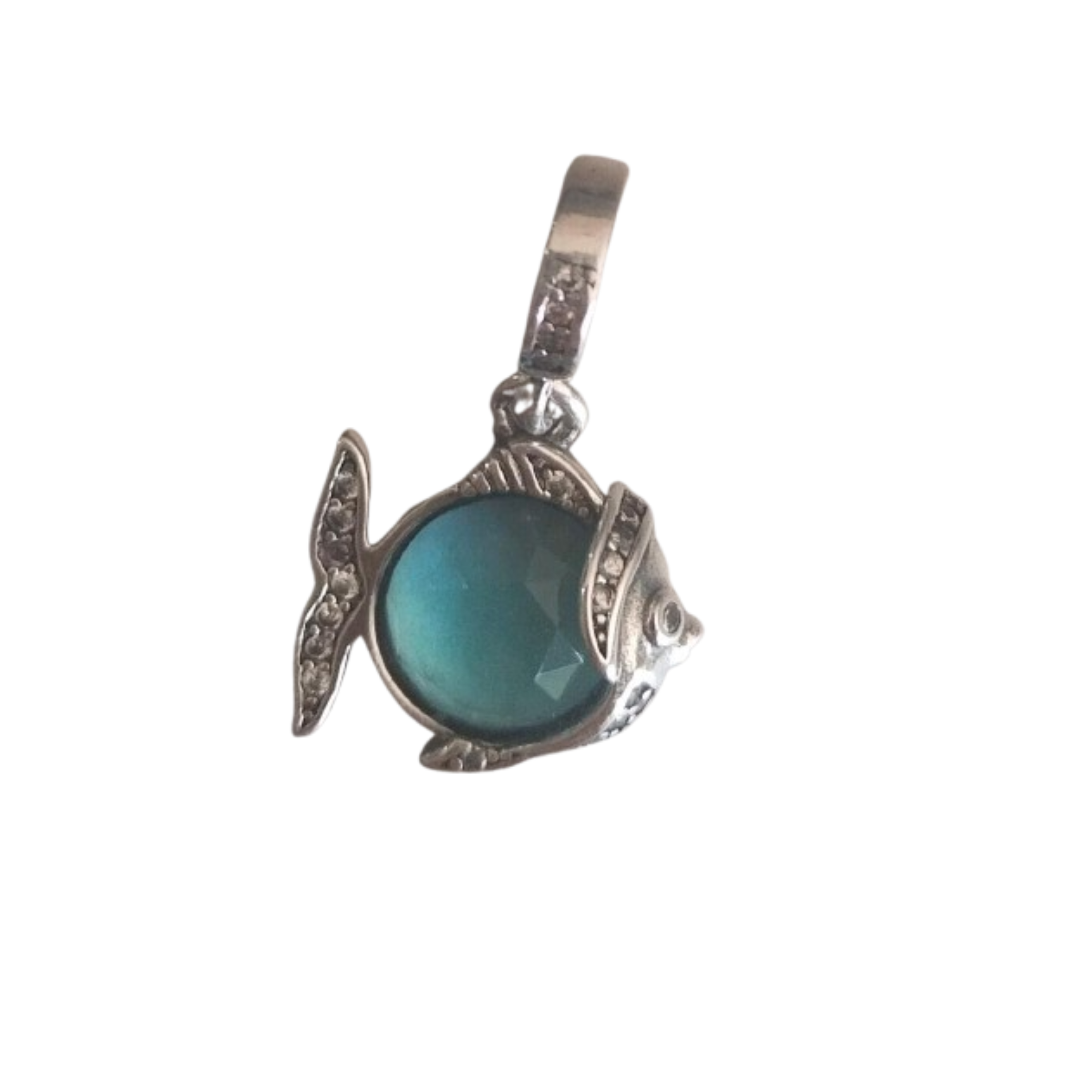Charm pez piedra azul
