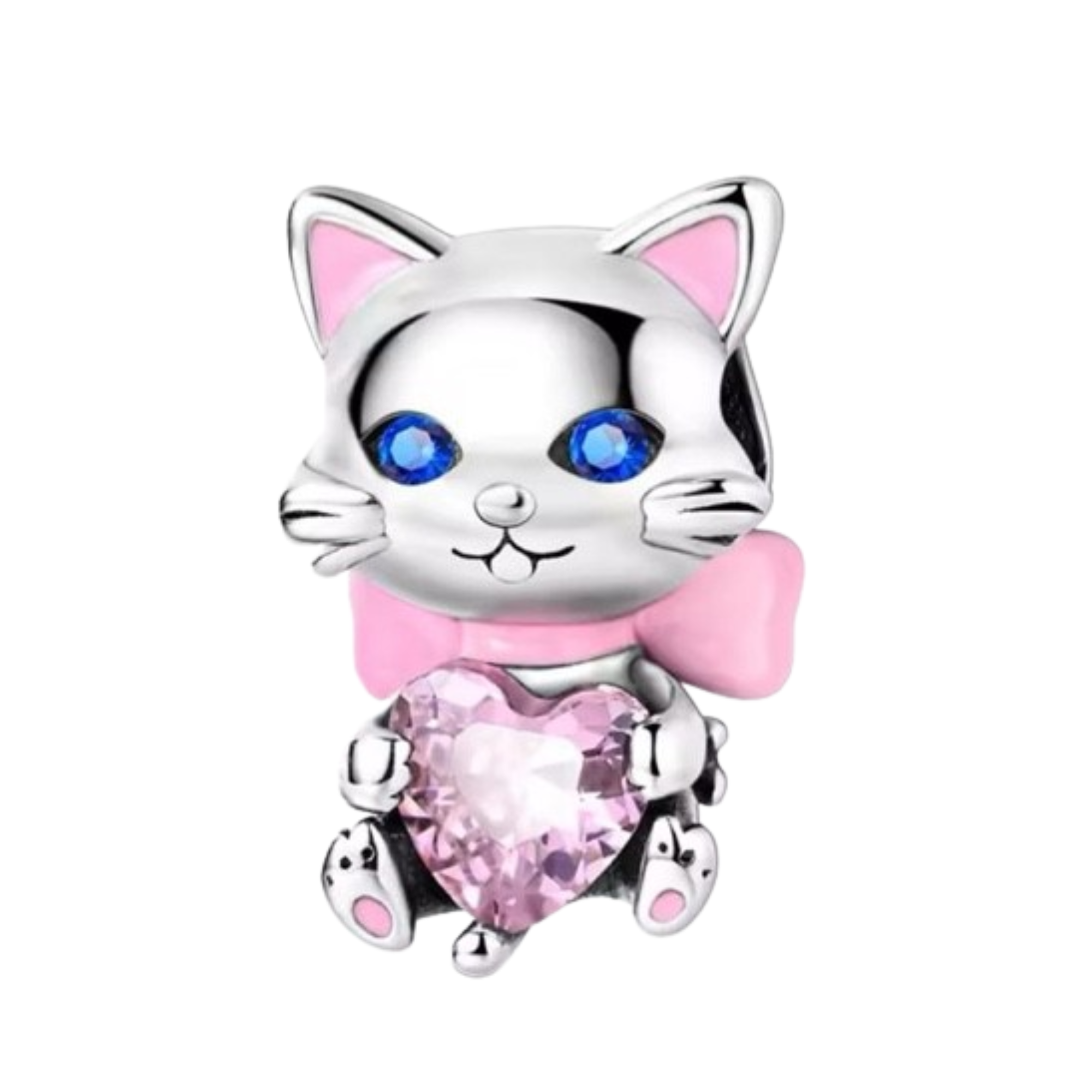 Charm Gato rosa huella rosa
