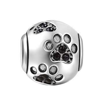 Charm Separador huellas plata